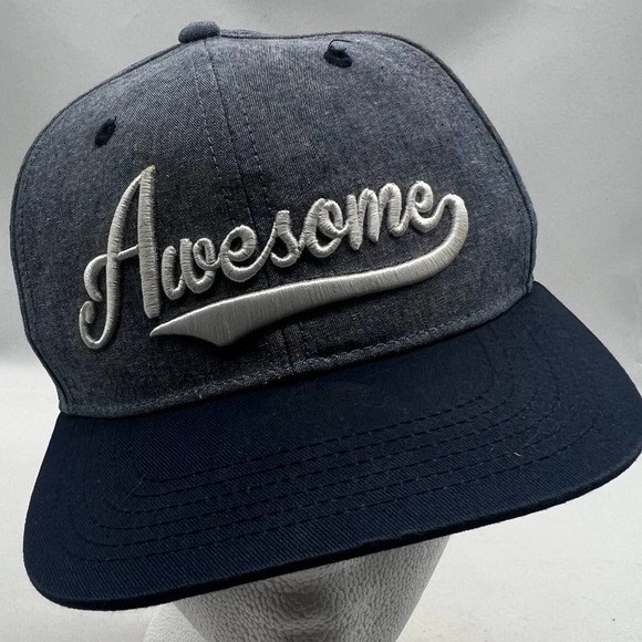 H&M Youth 8-14+ "Awesome" Hat‎ with mesh with Snapback Hat - Picture 1 of 5